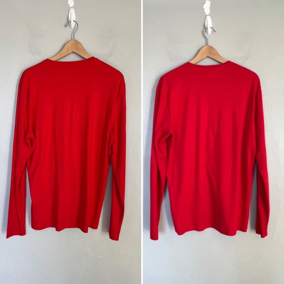APPLE STORE Shirt Lot of 2 Men's Red Mac Employee Uniform Long Sleeve Tee Size L - Picture 2 of 13